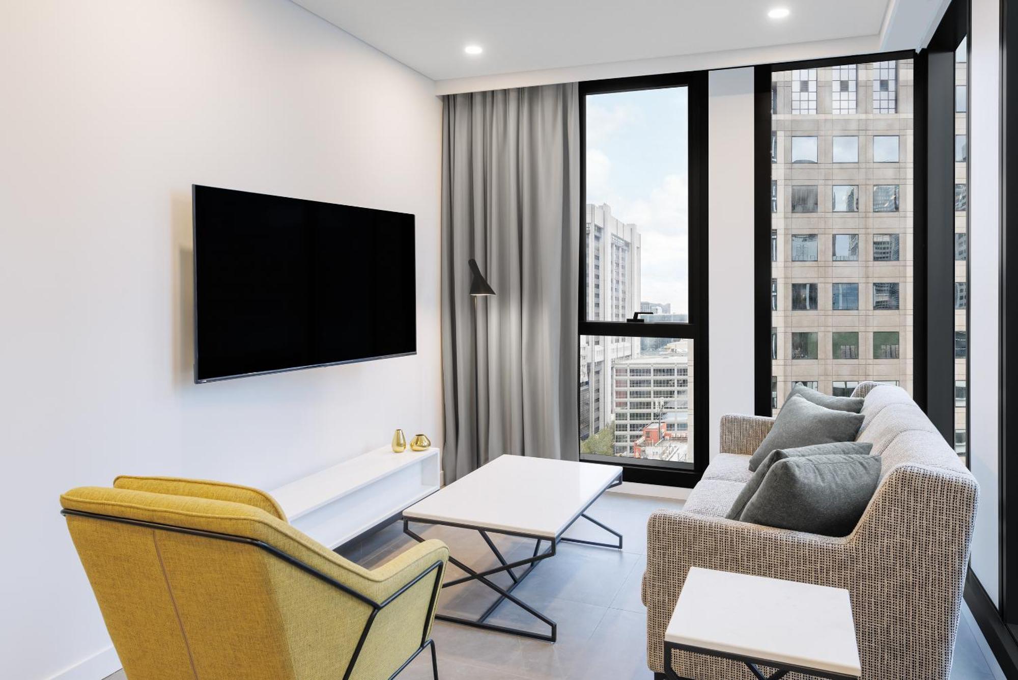 Meriton Suites Melbourne Ngoại thất bức ảnh A living room